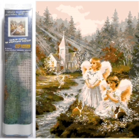 NORIMPEX Diamantové malování Andílci 30x40cm