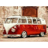 NORIMPEX Diamantové malování Červený Volkswagen 30x40cm