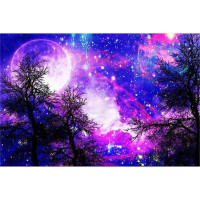 NORIMPEX Diamantové malování Fialové nebe 30x40cm