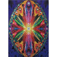 NORIMPEX Diamantové malování 7D Mandalový ovál 30x40cm