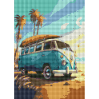 NORIMPEX Diamantové malování Modrý Volkswagen 30x40cm