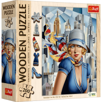 TREFL Dřevěné puzzle Art: Catherine Abel - Léto ve městě 200 dílků