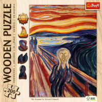 TREFL Dřevěné puzzle Art: Edvard Munch - Výkřik 200 dílků