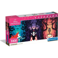 CLEMENTONI Panoramatické puzzle Disney princezny a zloduši 1000 dílků
