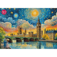 CHERRY PAZZI Puzzle Impresionistická obloha nad Londýnem 1000 dílků