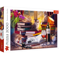 TREFL Puzzle Kočičí večer 2000 dílků