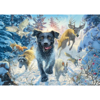 SCHMIDT Puzzle Labrador ve sněhu 1000 dílků