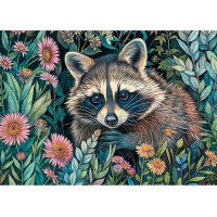 CHERRY PAZZI Puzzle Mýval v květinách 1000 dílků
