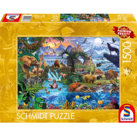 SCHMIDT Puzzle Panorama světa zvířat 1500 dílků