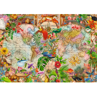 TREFL Puzzle Premium Plus Tea Time: Antická mapa světa 1000 dílků