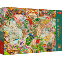 TREFL Puzzle Premium Plus Tea Time: Antická mapa světa 1000 dílků