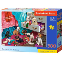 CASTORLAND Puzzle Štěňata v ložnici 300 dílků