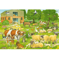 SCHMIDT Puzzle Zvířecí rodinky ze statku 100 dílků