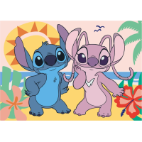 DINO Svítící puzzle Stitch na pláži XL 100 dílků