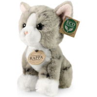 Rappa Plyšová kočka šedá 18 cm ECO-FRIENDLY