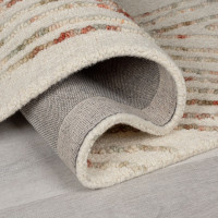 Kusový koberec Memphis Abstract Swirl Natural/Orange