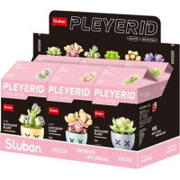Sluban Flowers M38-B1076 Sukulenty v květináči Displej 6 ks