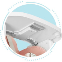 ECOTOYS Jídelní židlička 3v1 růžová