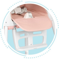 ECOTOYS Jídelní židlička 3v1 růžová
