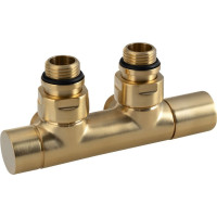 Sapho TWIN připojovací sada ventilů pro středové připojení, zlato mat CP401SGM