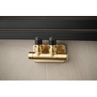 Sapho TWIN připojovací sada ventilů pro středové připojení, zlato mat CP401SGM