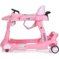 CHIPOLINO Chodítko interaktivní Airplane 3v1 Pink