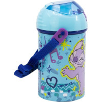 STOR Láhev na pití s popruhem Stitch 450 ml