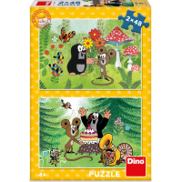 DINO Puzzle Krteček a oslava 2x48 dílků