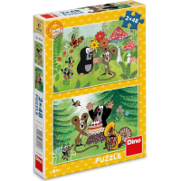 DINO Puzzle Krteček a oslava 2x48 dílků