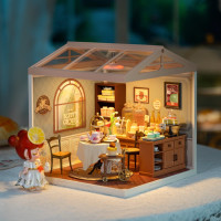 ROBOTIME Rolife DIY House: Čajovna Sladké doušky s LED osvětlením 154 dílků