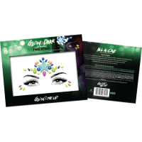 PAINTGLOW Samolepicí kamínky na obličej Hvězda - UV, svítící ve tmě