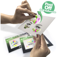 PAINTGLOW Samolepicí kamínky na obličej Hvězda - UV, svítící ve tmě