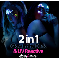 PAINTGLOW Samolepicí kamínky na obličej Hvězda - UV, svítící ve tmě