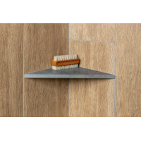 Sapho ABELINE rohová police rockstone 250x250mm, concrete AE250-4033
