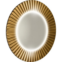 Sapho PRIDE kulaté zrcadlo s LED osvětlením v rámu ø 90cm, bronz PD954