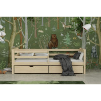 Dětská postel z masivu borovice MIKULÁŠ se šuplíky - 190x90 cm - PŘÍRODNÍ BOROVICE