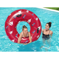 BESTWAY Nafukovací kruh s madly 119cm červený