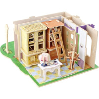 ROBOTIME 3D puzzle Vila snů: Studovna barevná 104 dílků