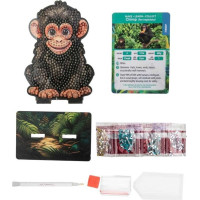 CRYSTAL ART Diamantové malování Jungle: Šimpanz