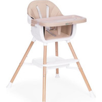 ECOTOYS Jídelní židlička 2v1 Béžová