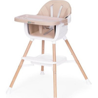 ECOTOYS Jídelní židlička 2v1 Béžová