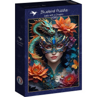 BLUEBIRD Puzzle Dívka s drakem 1000 dílků