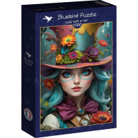 BLUEBIRD Puzzle Dívka s kloboukem 1000 dílků