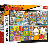 TREFL Puzzle Garfield nemá rád pondělí 4x250 dílků