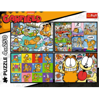 TREFL Puzzle Garfield nemá rád pondělí 4x250 dílků