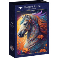 BLUEBIRD Puzzle Květinový kůň 1000 dílků