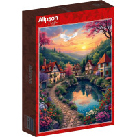 ALIPSON Puzzle Vesnice u vody 500 dílků