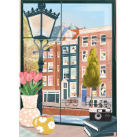 PIECES & PEACE Puzzle Pohled na Amsterdam z kavárny 500 dílků