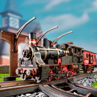 ROBOTIME Rolife 3D dřevěné puzzle Parní lokomotiva 405 dílků
