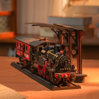 ROBOTIME Rolife 3D dřevěné puzzle Parní lokomotiva 405 dílků